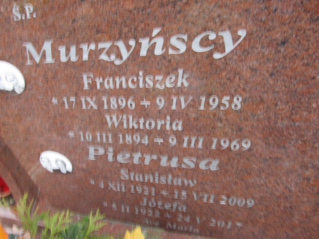 Franciszek Murzyński 1896 Maszewo - Grobonet - Wyszukiwarka osób pochowanych