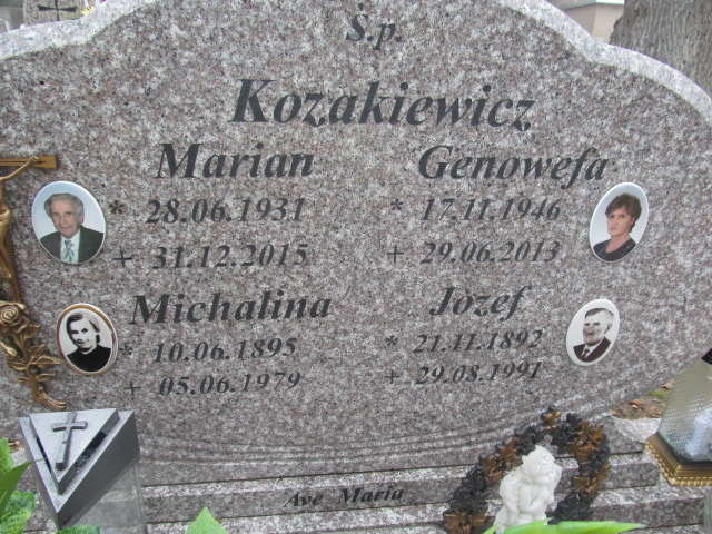 Marian Kozakiewicz 1931 Maszewo - Grobonet - Wyszukiwarka osób pochowanych